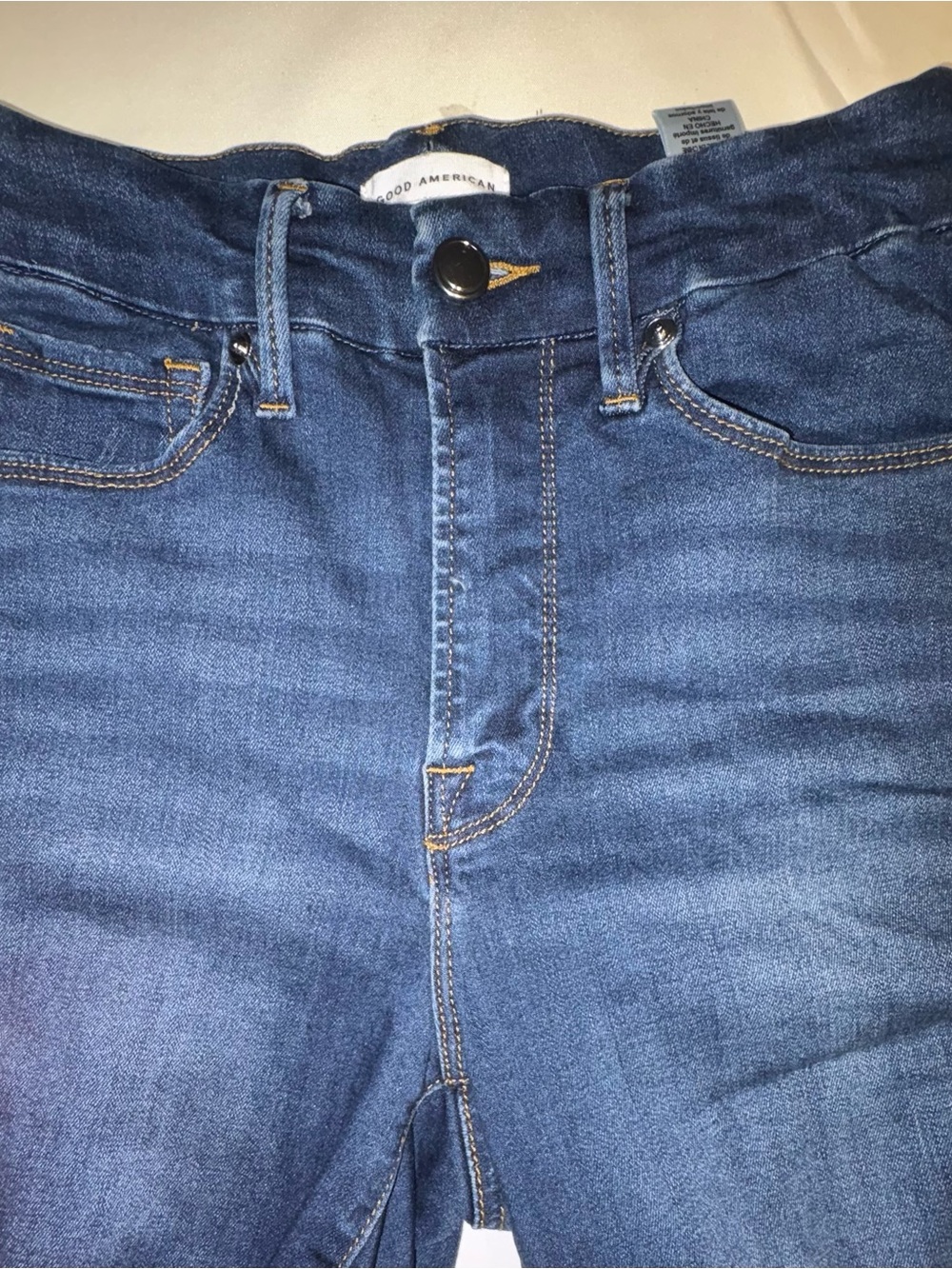 Good American skinny jeans high-rise gap-proof waistband body-sculpting stretch - Picture 5 of 10